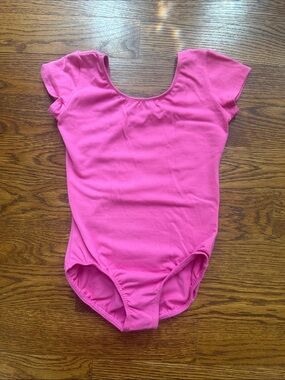 Pink Short-Sleeve Leotard